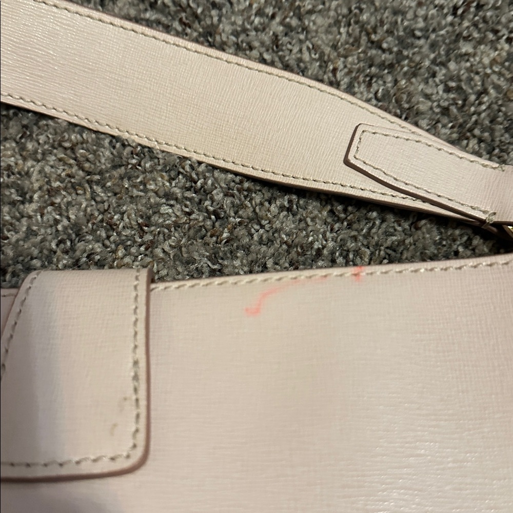 Dooney & Bourke Saffiano Leather bag & Wristlet in Blush Ashby One spot in photo - Picture 5 of 13